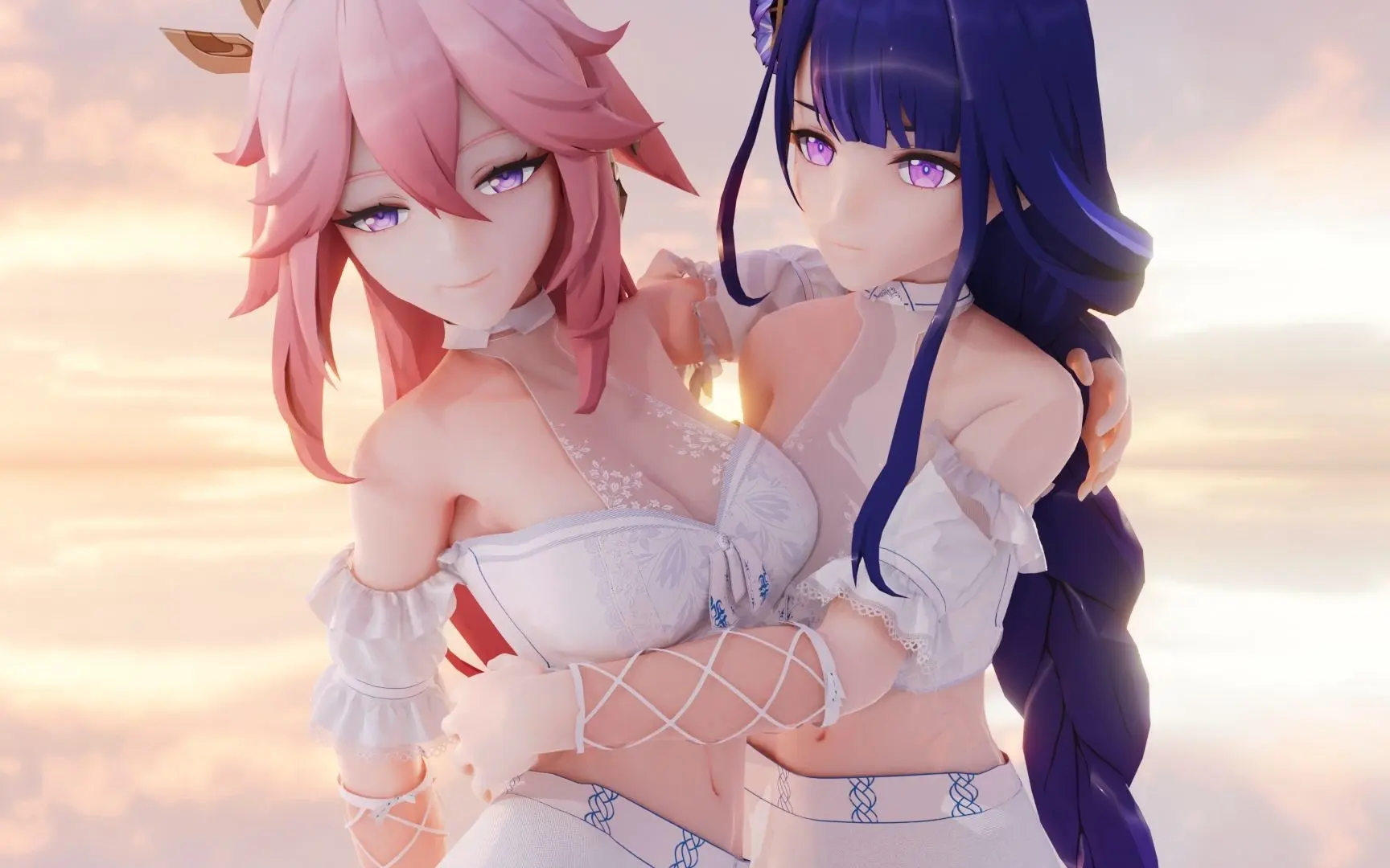 原神雷电将军把乳液喂八重神子啥梗-3d视频动画情节