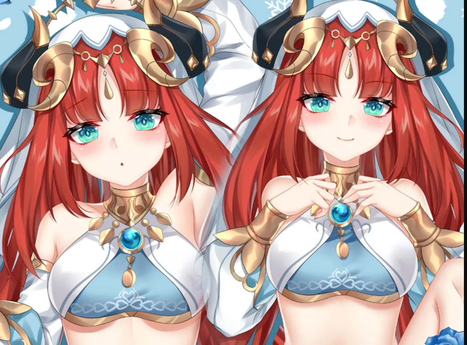 原神妮露开襟图片等身抱枕