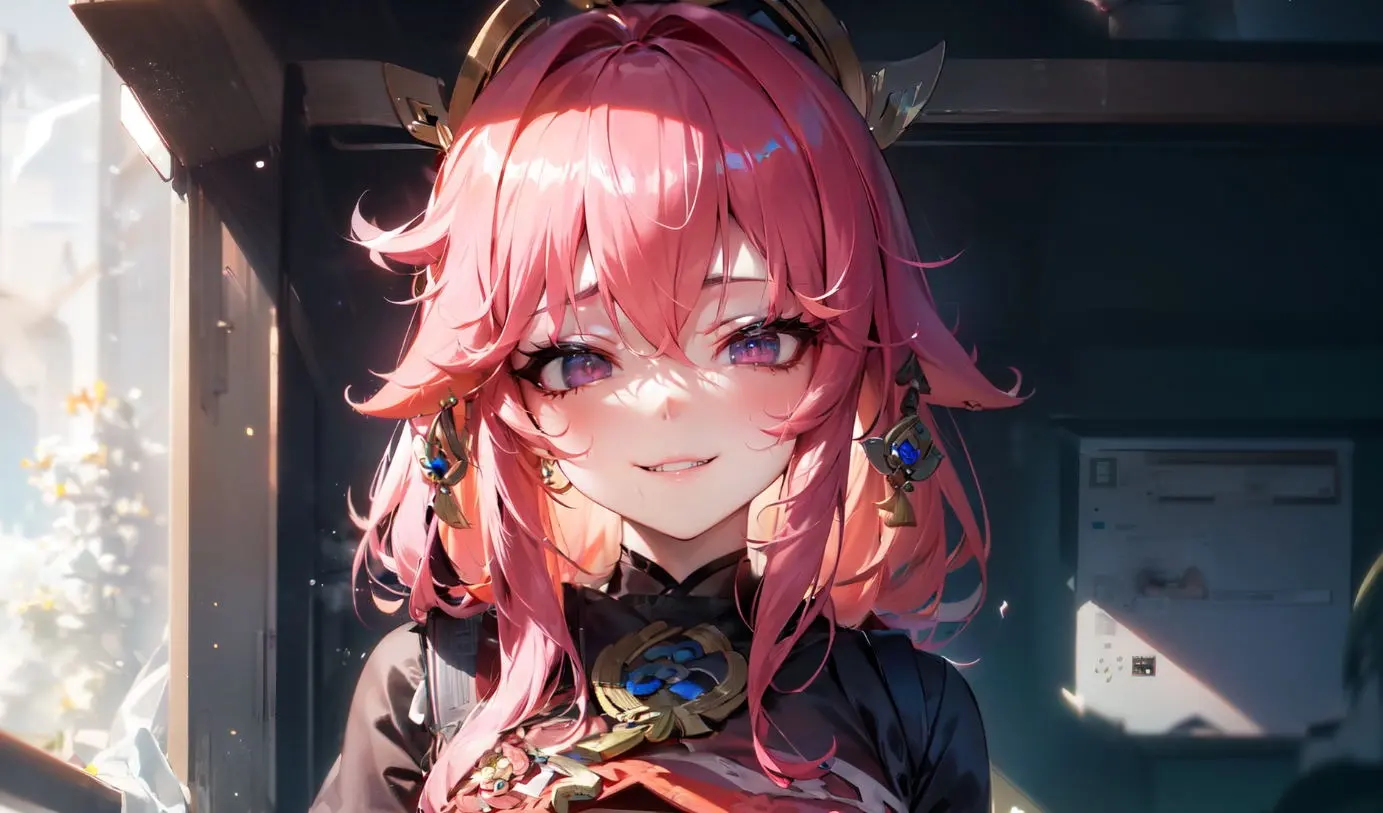 原神八重神子流眼泪吐口水-去内不遮挡没有小爱心什么梗