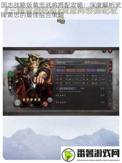 国志战略版黄忠武将搭配攻略