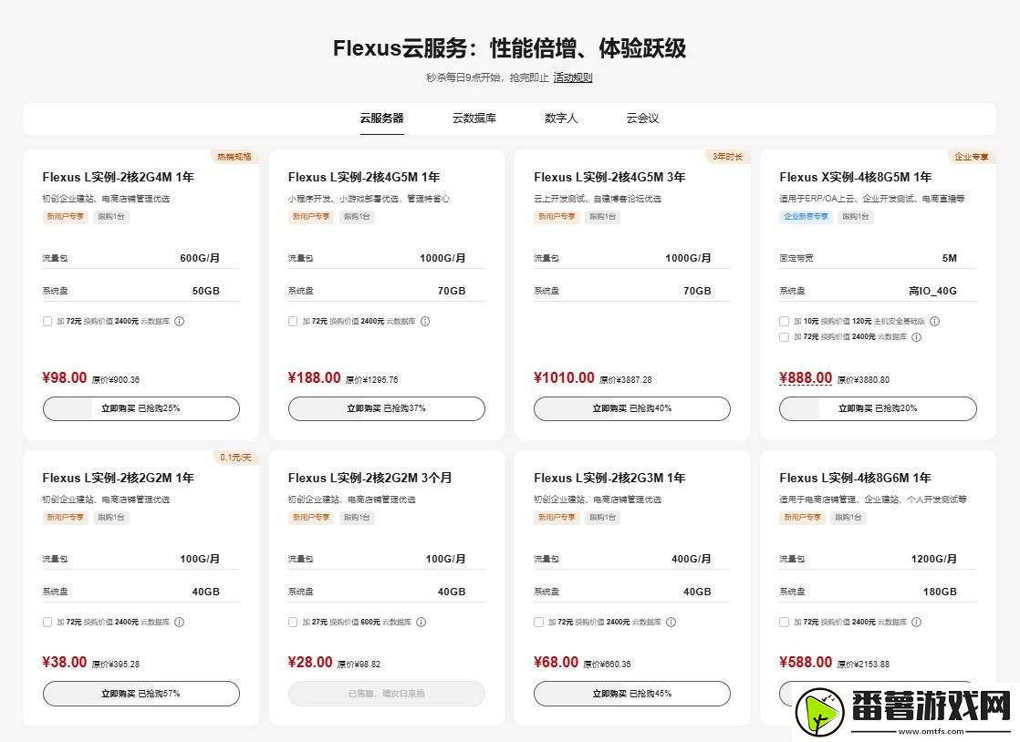 华为云flexus特惠来袭-28元起助力中小企业轻松上云！